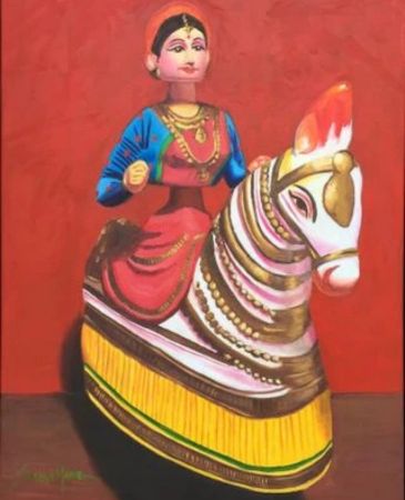 Lady-dancing-with-her-horse-still-life-oil-painting-frames-sandhyamanne-studio-ecr.jpg