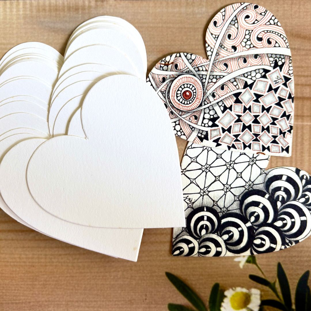 White Heart Tiles